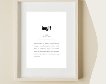 Keyif, türkische Sprüche, Definition, Genuss und Zufriedenheit, türkische Sprüche zum drucken, download Poster, Geschenk, Deko
