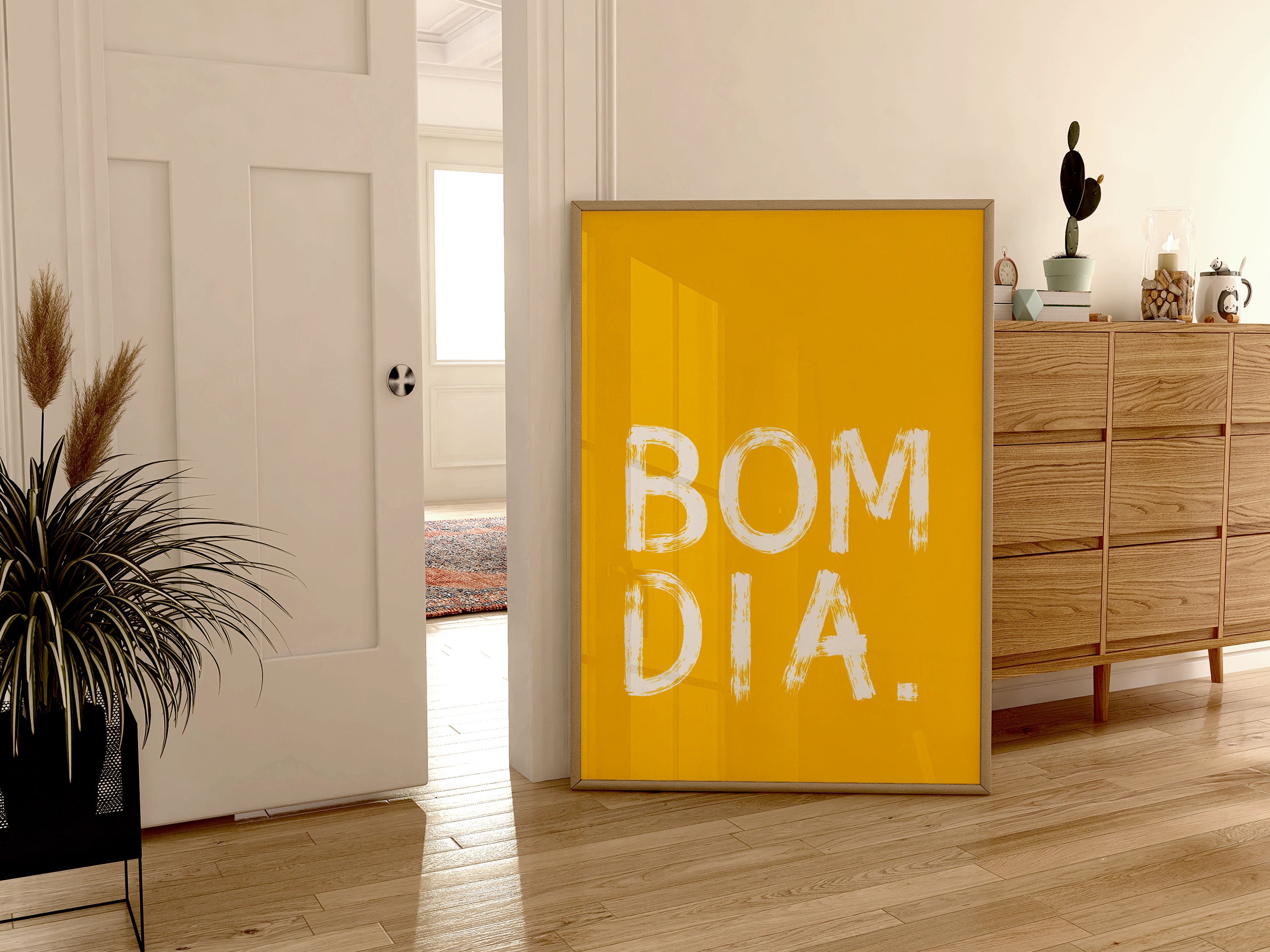 Bom Dia Typography Poster Portuguese Language Sunny Yellow Fado bom-dia-typography-poster-portuguese-language-sunny-yellow-fado