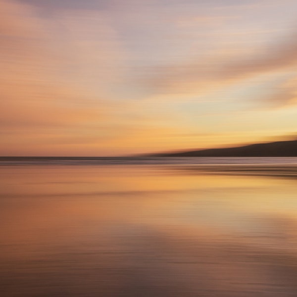 Sunset at Carradale Bay ICM (Intentional Camera Movement) Carradale, Kintyre, Scotland, Landscape Photographic Print, Sunset Colours