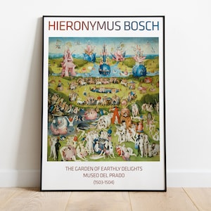 Hieronymus Bosch | &quot;The Garden of Earthly Delights&quot; Poster | Renaissance | Wall Art | Painting | Wall Decor    | Art Print for Home Decor