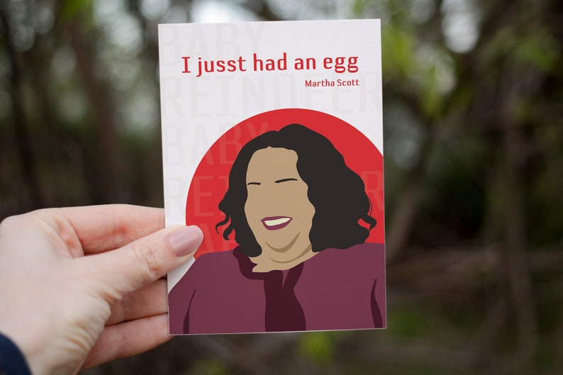 Baby Reindeer Martha Humorous Card Sent From My iPhone I Jusst Had an Egg Digital Download Etsy