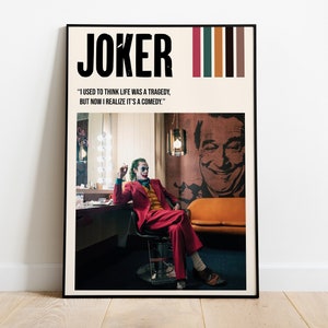 Joker Movie Poster | Joaquin Phoenix Poster | Minimalist Movie Poster | Wall Art | Wall Decor