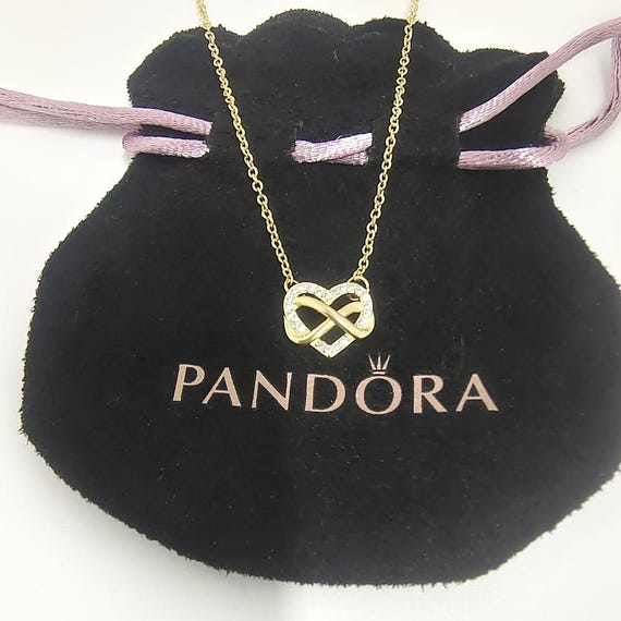 Pandora Shine Gold Infinity Heart Collier Necklace 50cm - Etsy