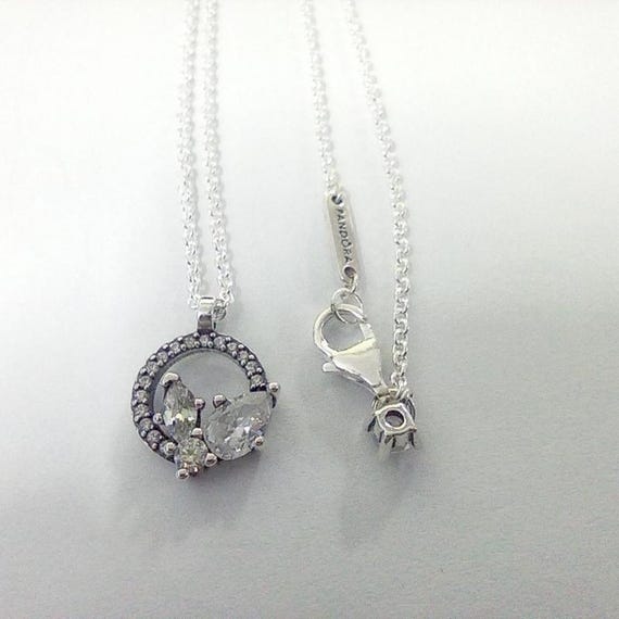 Pandora Sparkling Herbarium Circle Cluster Pendant Necklace
