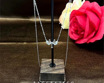S925 Sterling Silver Knight and Swan Necklace