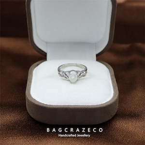 S925 Sterling Silver Opal Ring