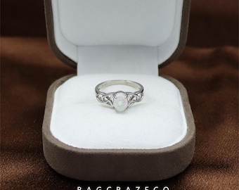 S925 Sterling Silver Opal Ring
