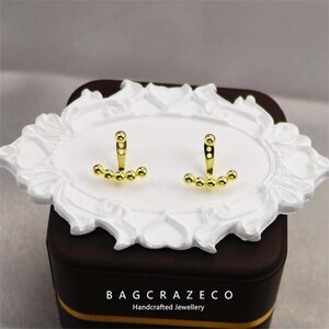 S925 Sterling Silver Silver Unique Stud Earrings