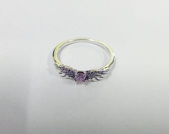 pandora  sparkling angel wings ring s925 ale
