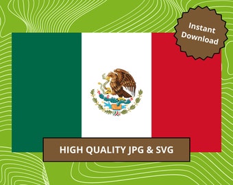 メキシコ国旗SVGファイル Bandera Mexicana Minimalist Simple de