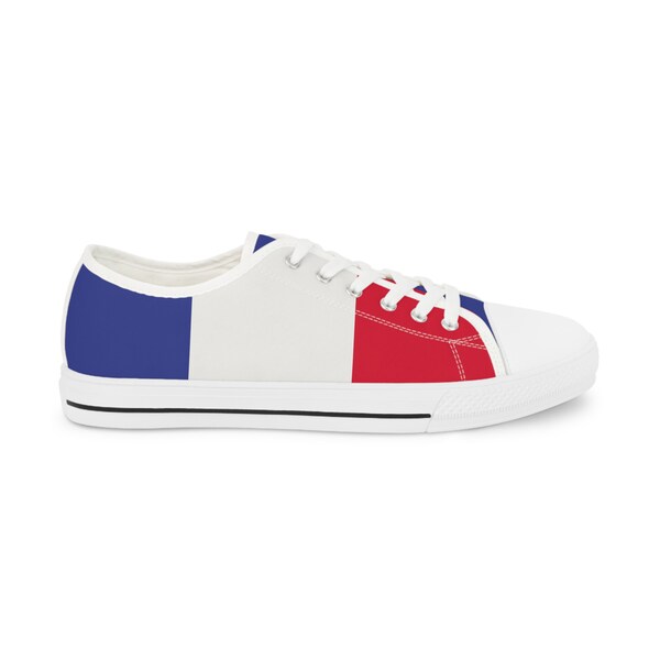 France Flag - Sustainably Made Men’s slip-on canvas shoes