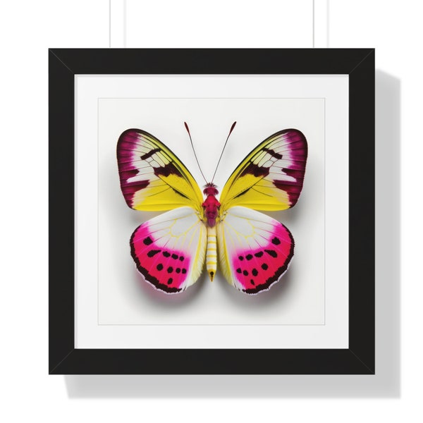 Butterfly Collection, #11, Square, Series, Framed Poster, Digital, Wall Art, Print, Theme, Style, Home