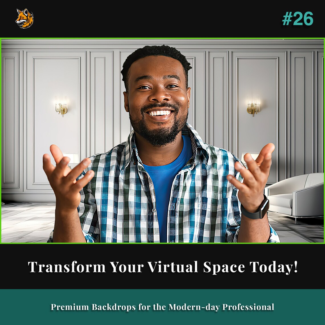 Luxury Virtual Meeting Background, Zoom Background, Teams Background