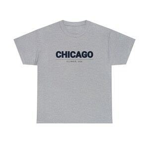 Chicago, Illinois, USA, Unisex Heavy Cotton Tee, Mens, Womens, Sport, Tourism, States, Destination Tee.