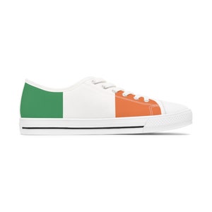 Women&#39;s Low Top Sneakers, Ireland Sneakers, Flag Collection, #2, Series, Ireland, World, Digital, Fashion, Style, Unique