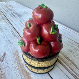 Vintage Apple Bushel Kitchen Timer - Retro Farmhouse Apple Decor
