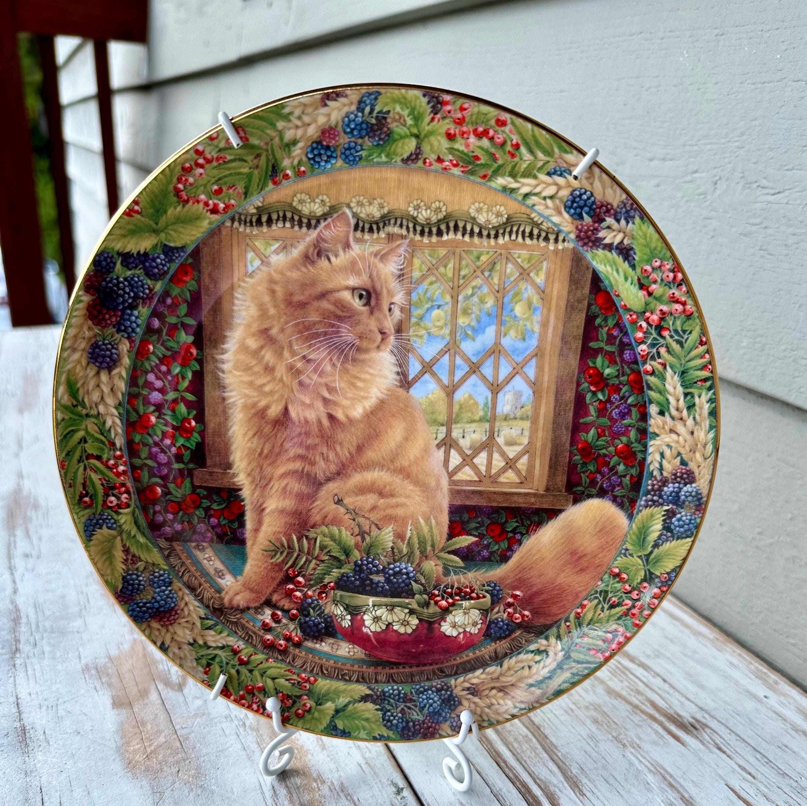 Lesley Anne Ivory Cats Plates - Etsy