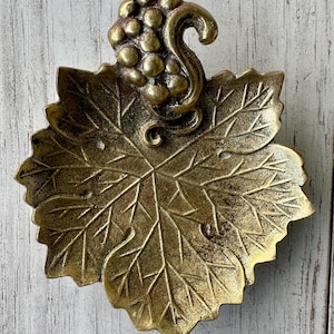 Vintage Brass Leaf Dish