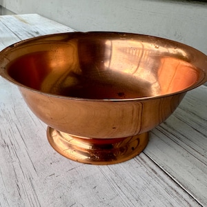 Vintage Copper Footed Bowl - Coppercraft Guild Bowl