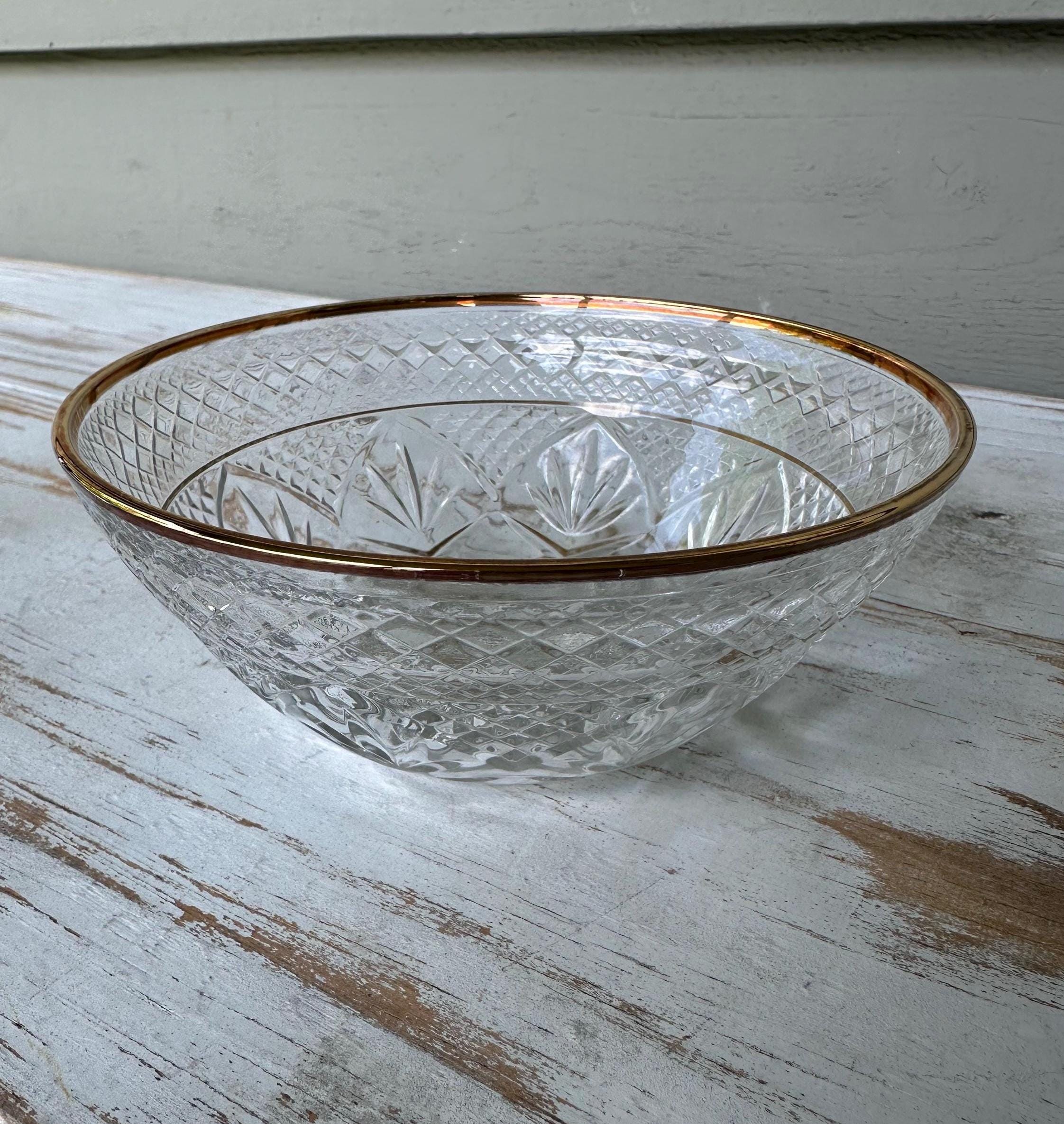 Waterford Crystal Gold Rim Bowl - Etsy