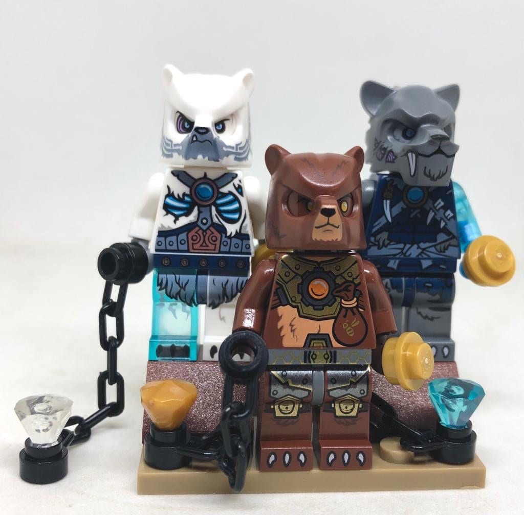 LEGO CHIMA 2015 Vintage Iceklaw Bulkar Stealthor C Tm 3 Weapons