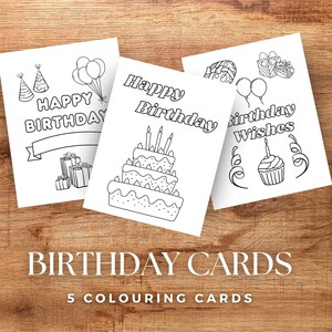 Birthday Card Activity for Kids, Kids Birthday Colouring Card, Birthday Card Coloring, Printable Kids Birthday Card