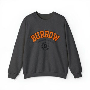 Joe Burrow Unisex Football Crewneck, Joe Burrow Sweatshirt, Cincinnati Bengals Gear, Bengals Bluza, Joe Burrow Shirt, Bengals Shirt Dark Heather