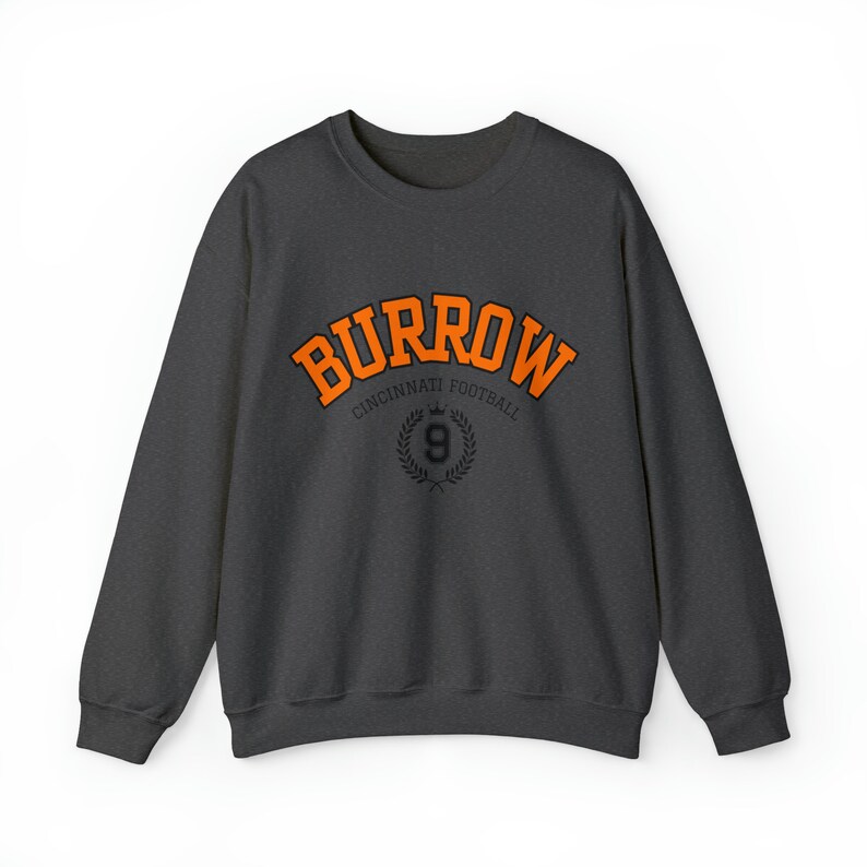 Joe Burrow Unisex Football Crewneck, Joe Burrow Sweatshirt, Cincinnati Bengals Gear, Bengals Bluza, Joe Burrow Shirt, Bengals Shirt Dark Heather