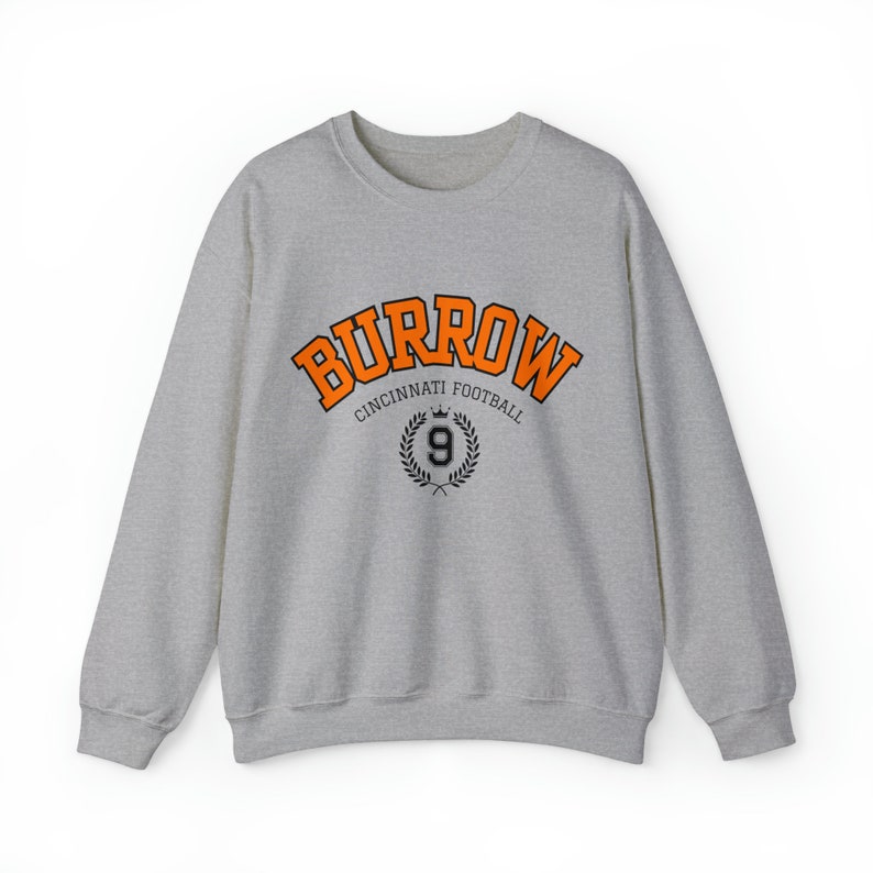 Joe Burrow Unisex Football Crewneck, Joe Burrow Sweatshirt, Cincinnati Bengals Gear, Bengals Bluza, Joe Burrow Shirt, Bengals Shirt Sport Grey