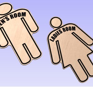 Men & Women Bathroom Signs DIGITAL FILES for CNC Svg , Crv , Dxf - Etsy