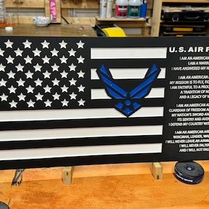 U.S. Flag with US Air Force Insignia DIGITAL FILES svg , crv , dxf, Vectric V Carve Pro for Cnc Machine