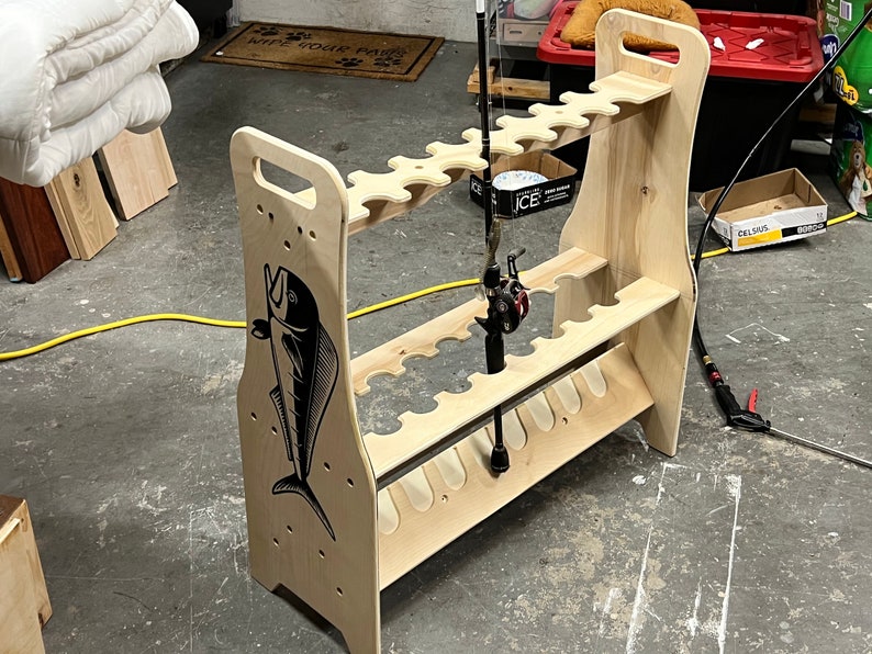 Fishing Rod Holder SVG, DXF and CRV Files for Cnc Using Vectric Vcarve