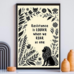 Activism Fight FOR Justice Series, Freedom, Anti fascism, Printable Posters, Trump, Quote, Feminist Art, Linocut Style Print, Social BLM