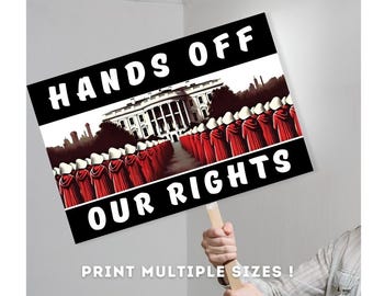 No Kings Boycott  , PRINTABLE Protest Sign, Hands Off Our Rights, Abolish ICE, Anti-Trump Protest Sign, Democracy Protest Rally