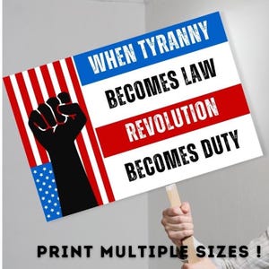 PROTEST Signs Fight For Justice Printable | Revolution Becomes a Duty | Social Justice, Anti Trump Protest Oligarchy Protest Rally 5th April