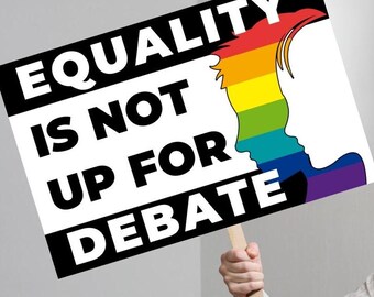 PROTEST Signs Fight For Justice Printable | Equality Is Not Up For Debate | Social Justice | Anti Trump Protest Oligarchy Protest Rally Sign