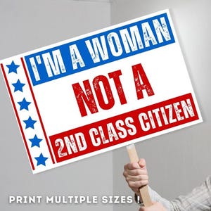 Womans Rights PROTEST Sign Printable | I&#39;m A Woman Not ... | Rally Protest Poster, Anti Trump Protest Oligarchy, Protest Rally Anti-Dictator