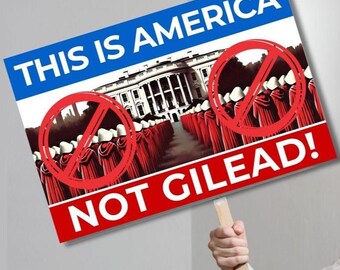 Large PROTEST Sign Printable | 5th April Nationwide Rally | This Is America Not Gilead, Anti Trump Fight Oligarchy, Protest Rally, Sign