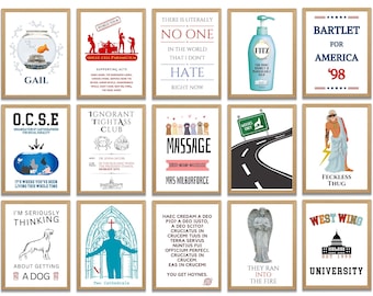 15x West Wing Printable Posters Bulk, Political Print, West Wing Fan Gift, Election 2024 Democratic, American TV, West Wing Wall Gallery Art