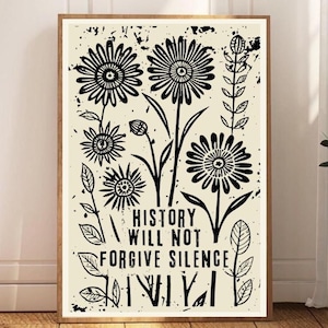 Activism Fight FOR Justice Series, Freedom, Anti fascism, Printable Posters, Trump, Quote, Feminist Art, Linocut Style Print, Social BLM