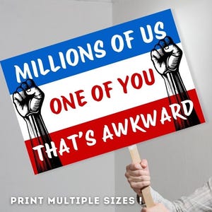 PROTEST Signs Fight For Justice Printable | Millions of Us .. | Social Justice | Anti Trump Protest Anti-Musk Oligarchy Protest Rally Signs