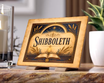 Shibboleth Keramikfliese, Westflügel inspirierte Dekor, Politdrama Vatertagsgeschenk, Bookish TV Zitat Tile, Büroeinrichtung, Präsident Bartlet