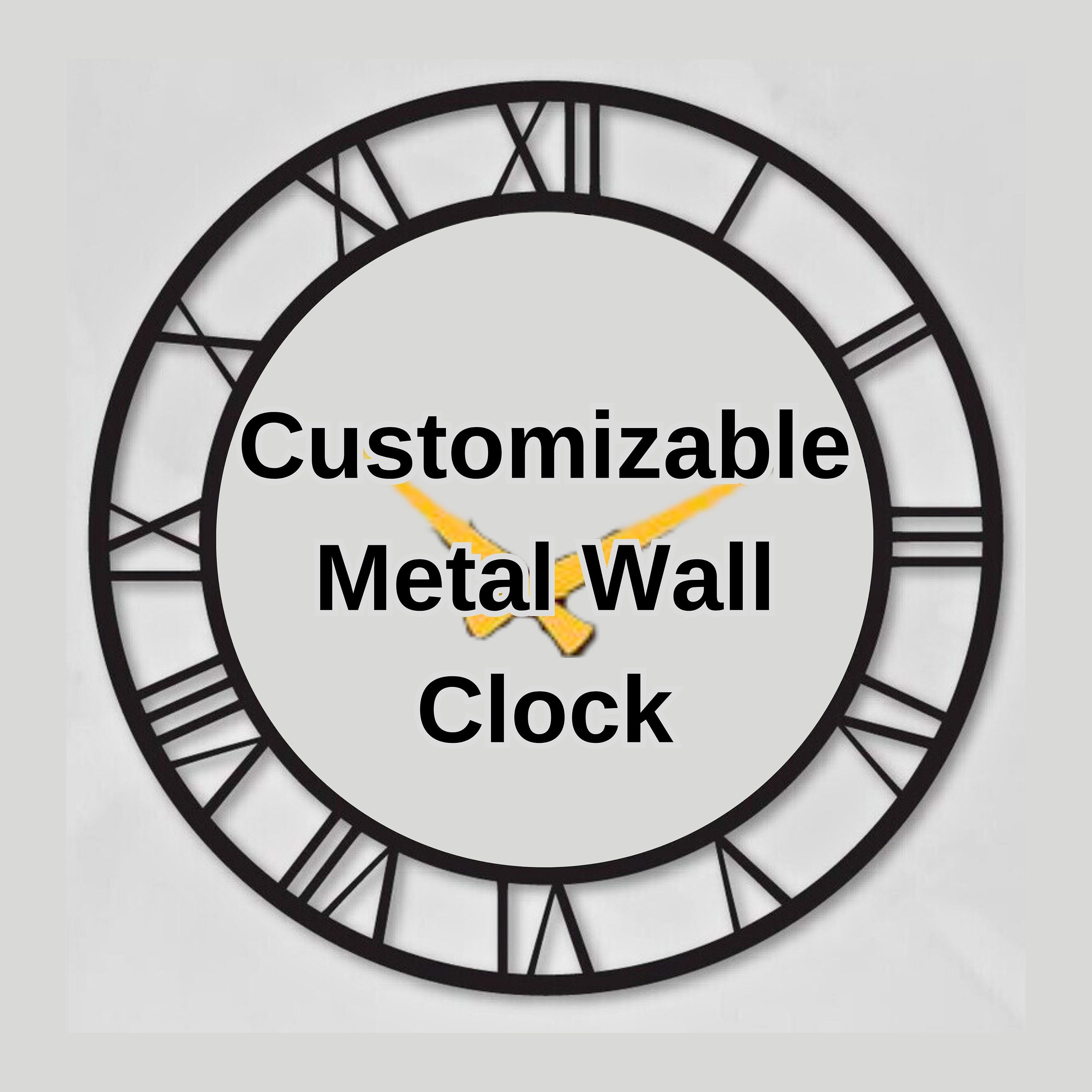 Metal Clock With Logo, Promo Watch Wall Decor, Promotional Gifts Giveaways, Customizable Clocks