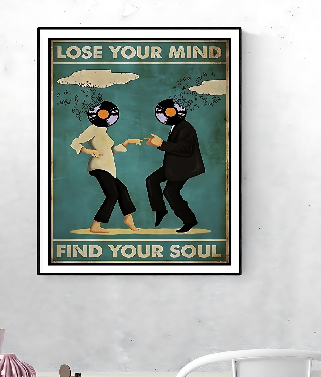 Lose Your Mind Record Couple Dancing Vinyl Wall Art Etsy
