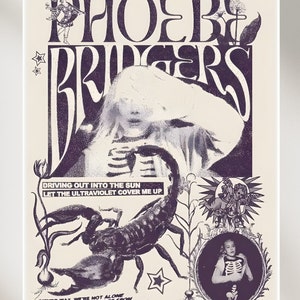 Phoebe Bridgers Poster Saturday Night Live Cover Retro Vintage Print Digital Artwork Phoebe Bridgers Girly Dorm Room Decor