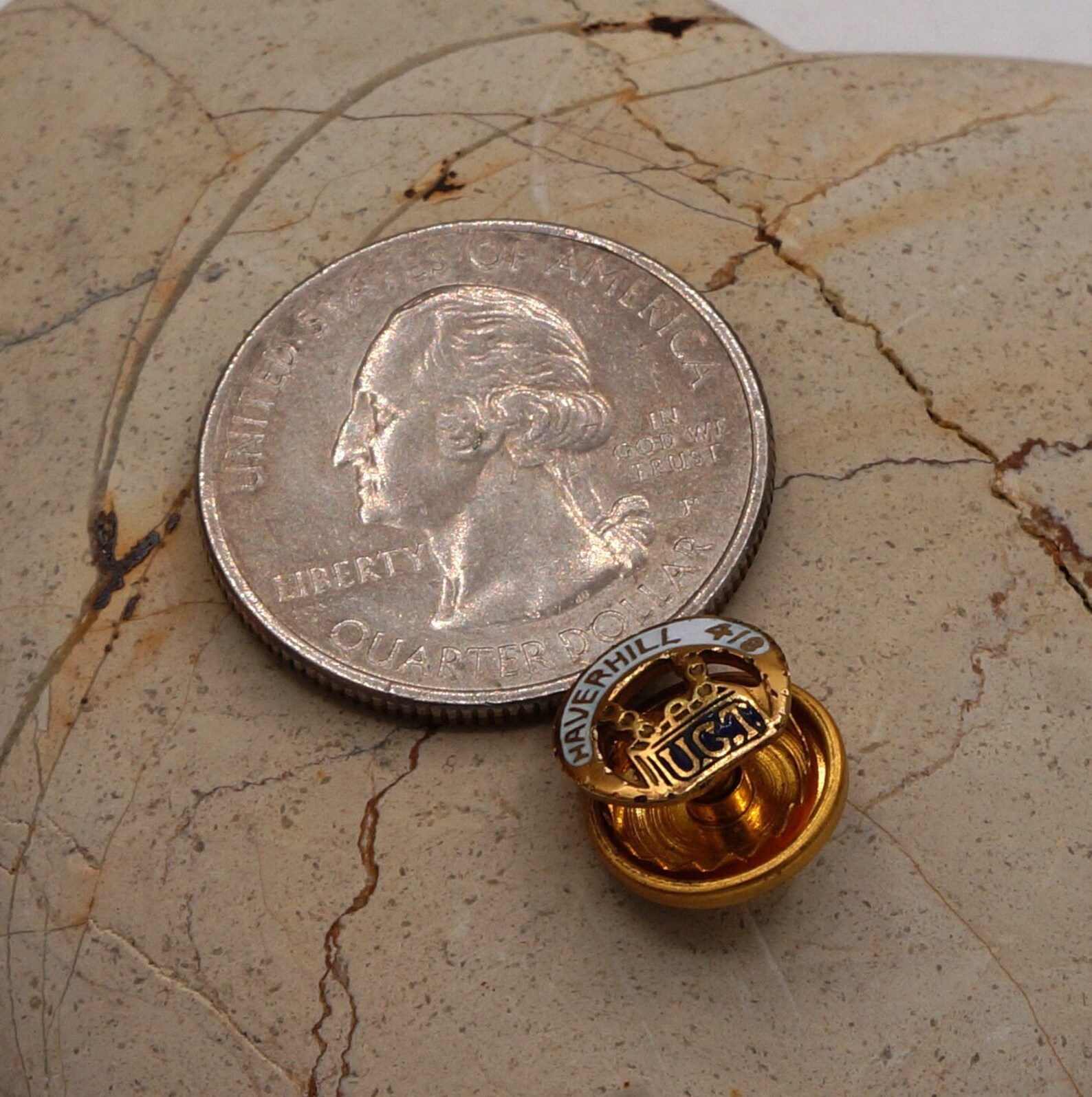 Maco Pin Case Vintage Haverhill UTC Gold Filled Maco Lapel Pin United Commercial ...