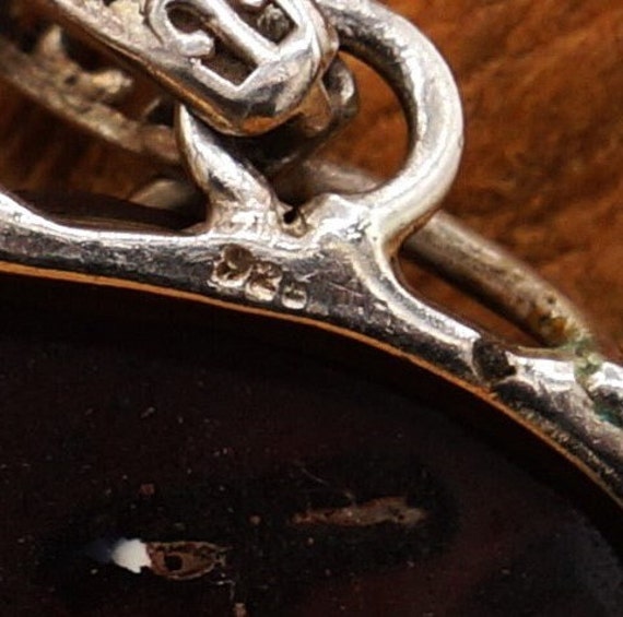 Vintage Leaf Wire Wrap Brown Triangular Agate or … - image 8