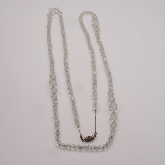 Vintage Marvella Style Clear Faceted Glass Beads … - image 9