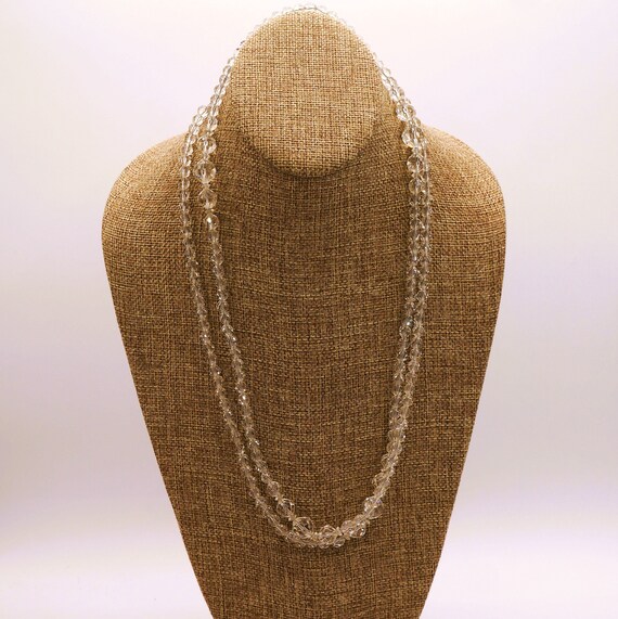 Vintage Marvella Style Clear Faceted Glass Beads … - image 6