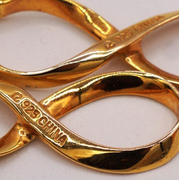 Vintage Group of Gold Plated Silver Infinity Hoop… - image 8